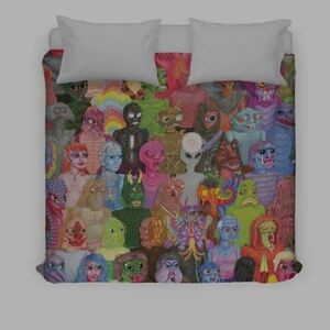 Threadless Cyberpunk Aliens Matt Furie Colorful Twin Size Duvet Cover